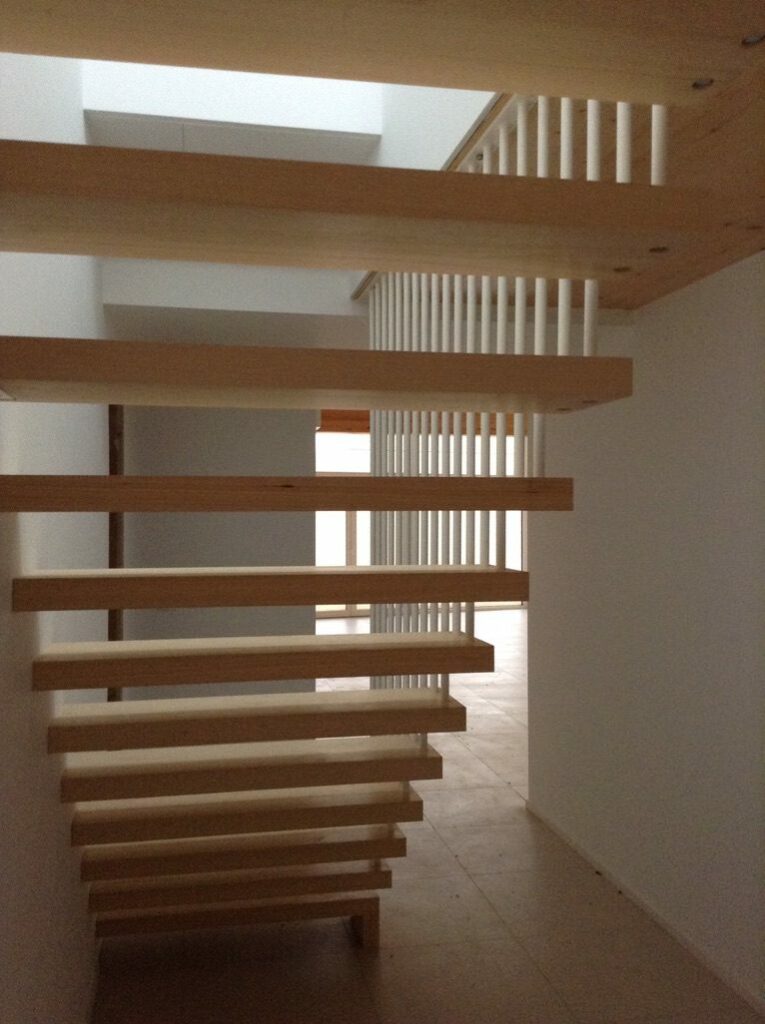 Pré-Fichin, Waterloo : escalier en bois